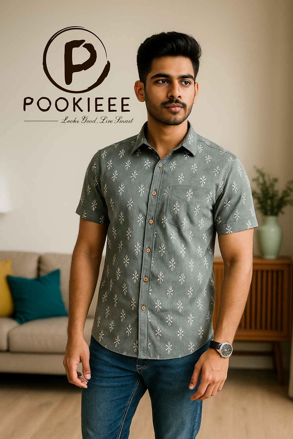 Men’s Cotton Half-Sleeve Shirt